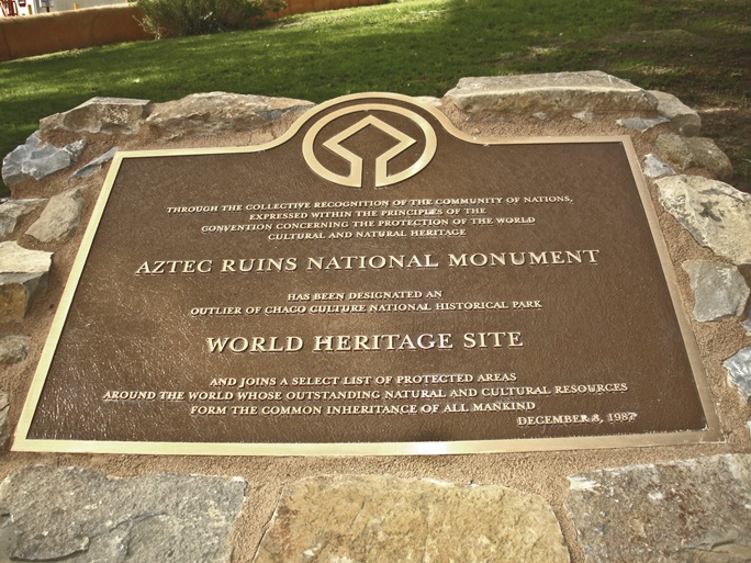 World Heritage sign in front of the visitor center
