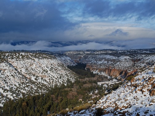 snowy frijoles canyon 2