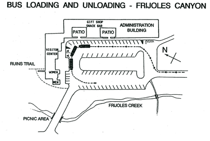 close up map of bus dropoff in front of vc