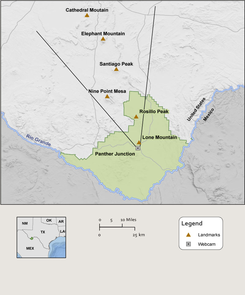 Big Bend Webcam map