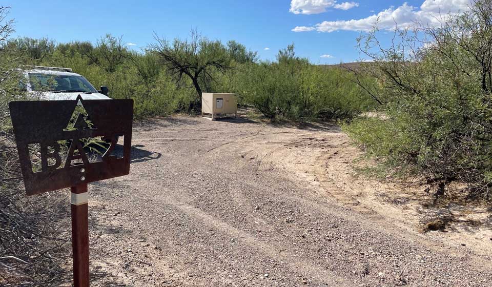 BA-2 Campsite is surrounded by dense mesquite thickets