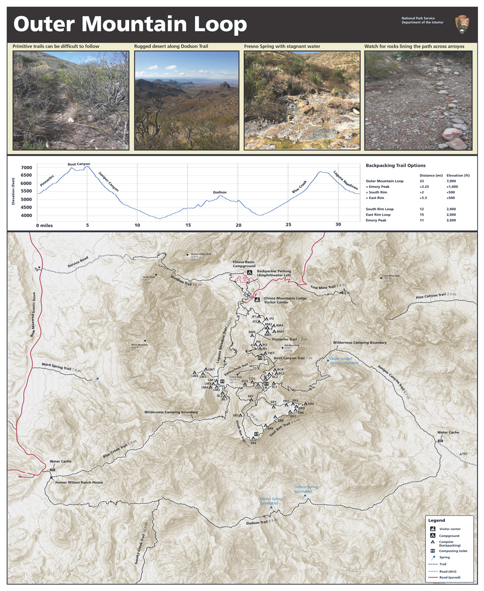 Outer Mountain Loop Route map