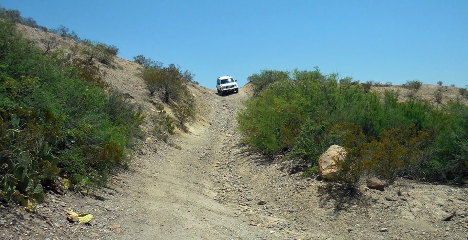Rough road to GS-1 campsite