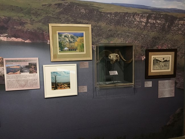 3 AIR works exhibited as part of a larger NPS exhibit at the Wyoming State Museum