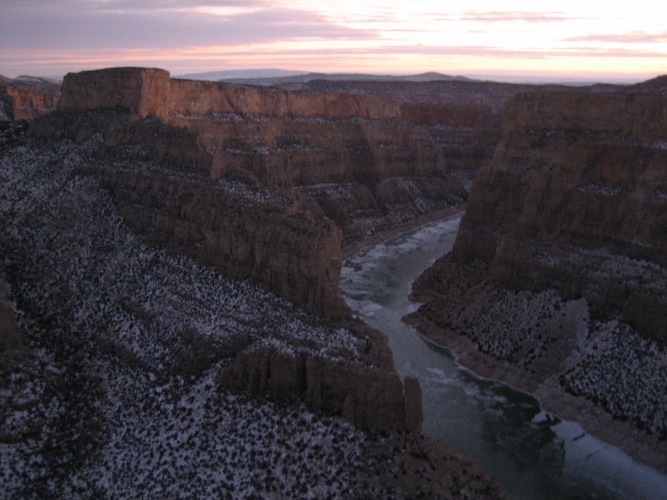Winter scene in Bighorn Canyon