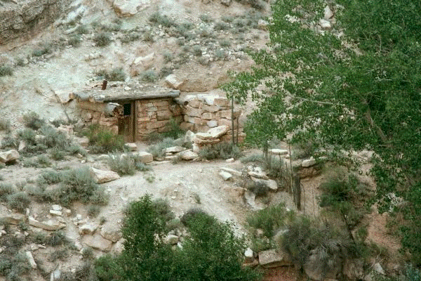 John Blue's stone dugout