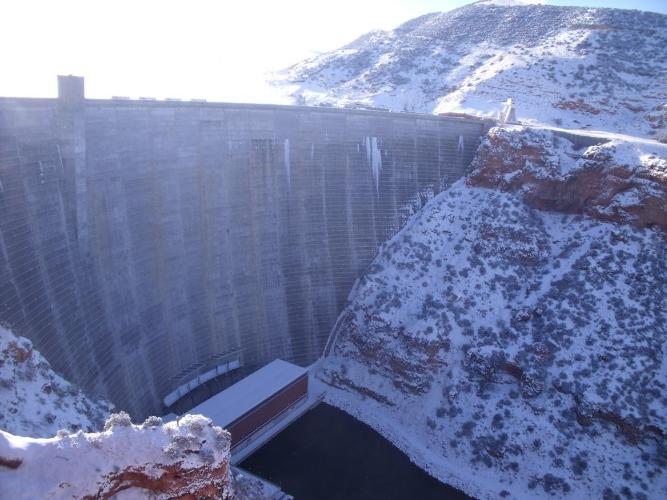 Yellowtail Dam on a cold winter day