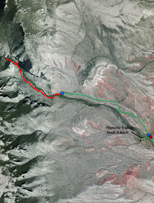 Upper Layout Creek Trail Map
