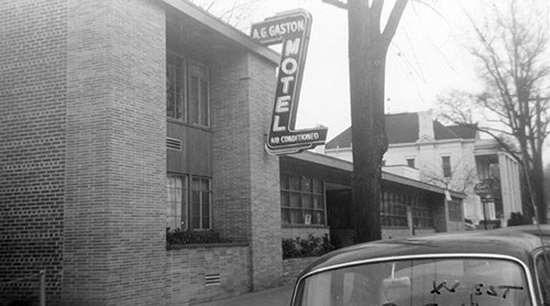 Historic photo of the A.G. Gaston Motel taken in 1954.