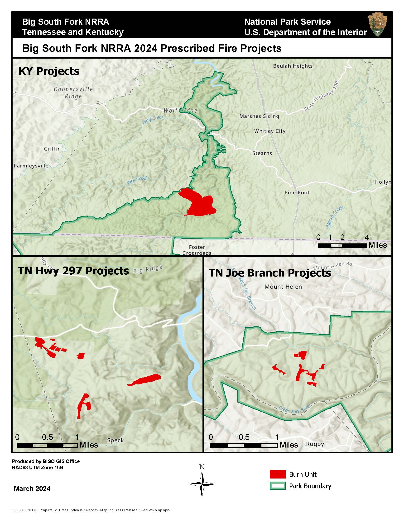 Prescribed Burn 2024 map