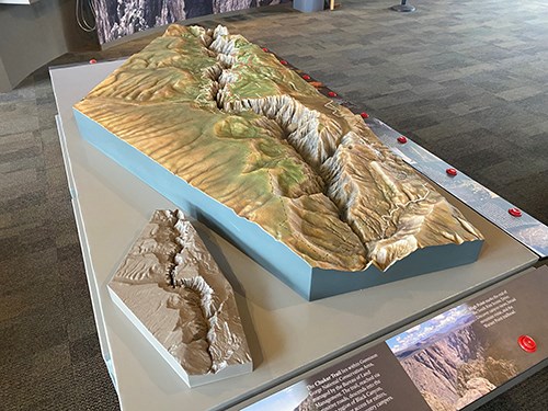 Black Canyon relief map inside visitor center