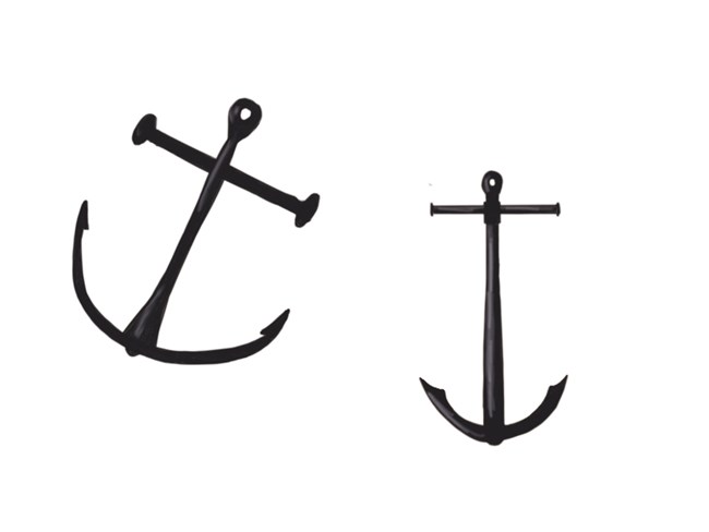 an image of two ship's anchors