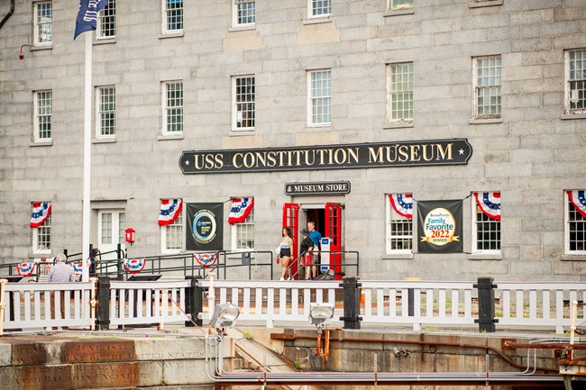 stone building as the USS Constitution Museum