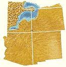 Map of Lake Claron across Utah 50 million years ago