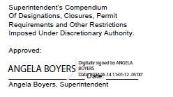 Signature of superintendent Angela Boyers, dated 6/14/24