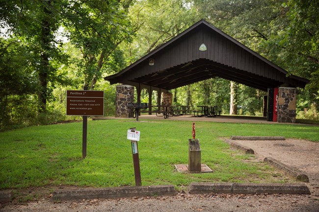 Pavilion at Buffalo Point Campground
