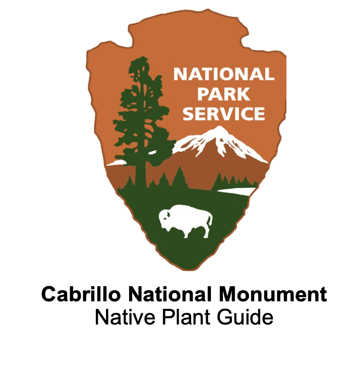 NPS Arrowhead with the title Cabrillo National Monument  Native Plant Field Guide