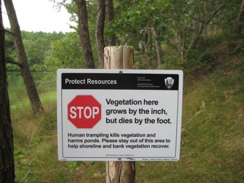 Resource protection sign