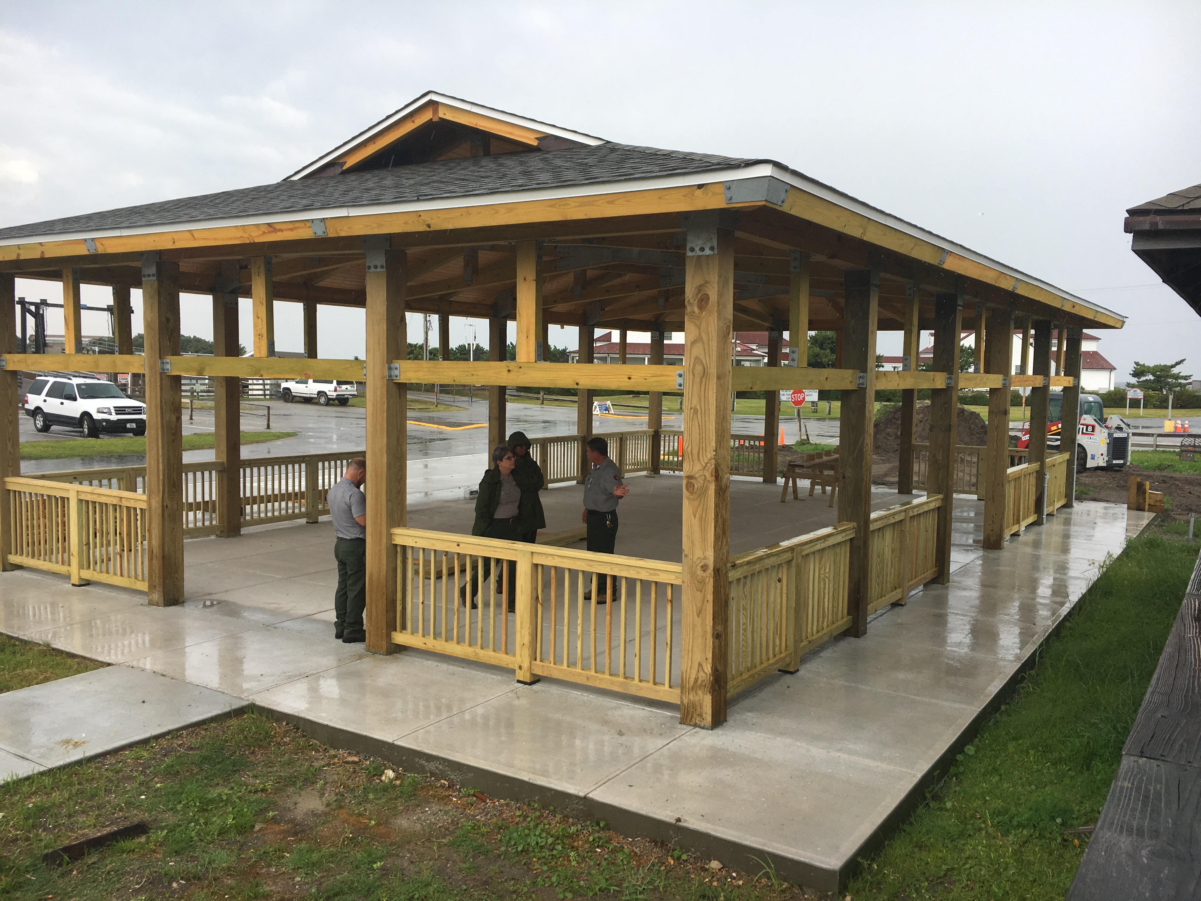 Recent photo of the new Ocracoke passenger ferry shelter.