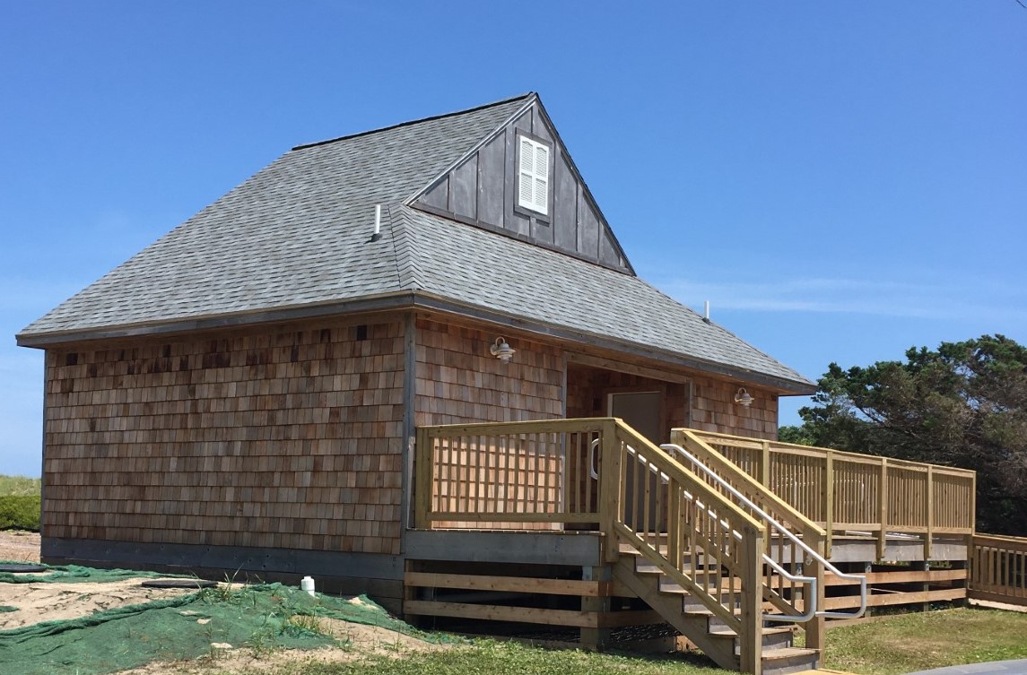 View of the new Ocracoke restroom facility.