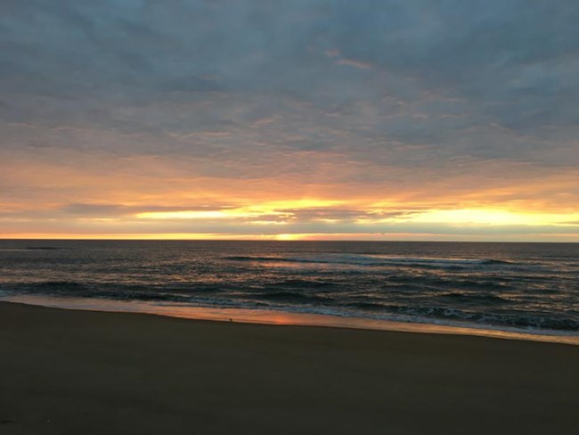 Sunrise view from north of Ramp 43 in Buxton, NC.