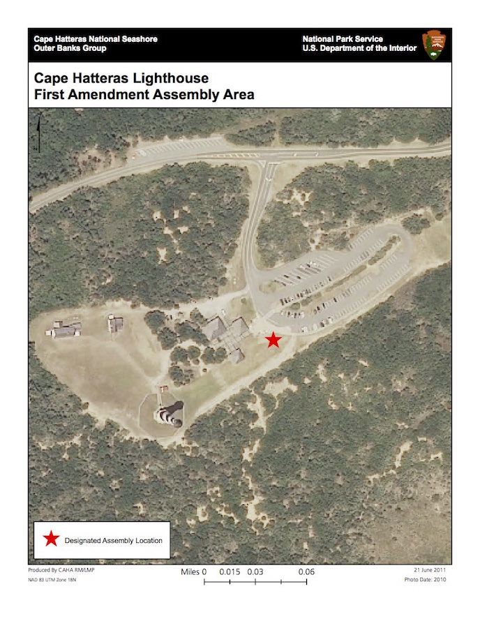 Cape Hatteras Lighthouse First Amendment Assembly Area