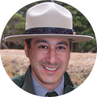 Superintendent Dave Hallac at the earthwork