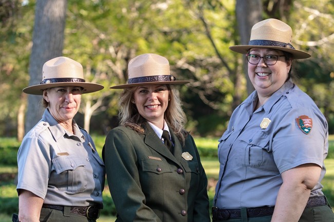 NPS staff members pose for a photo.
