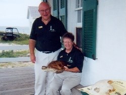Keepers' Quarters Museum VIP preparing for sea turtle program