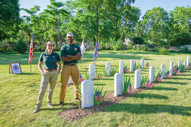 Interns Grayson and Antonio