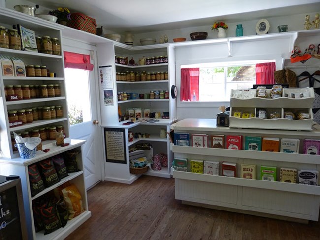 Snacks and canned goods at the Gifford House Store and Museum