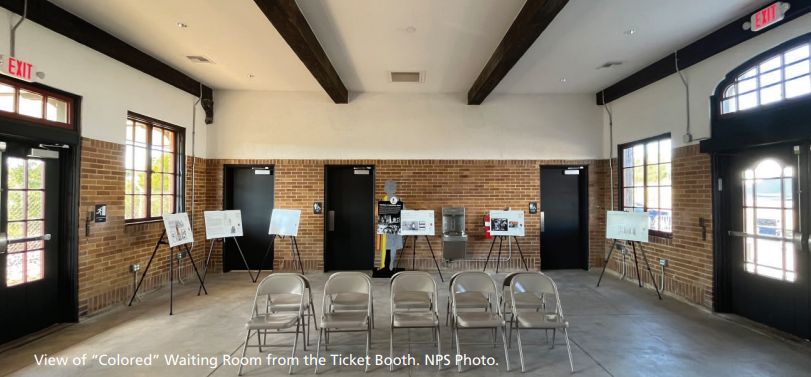 View of Colored Waiting Room from the ticket booth