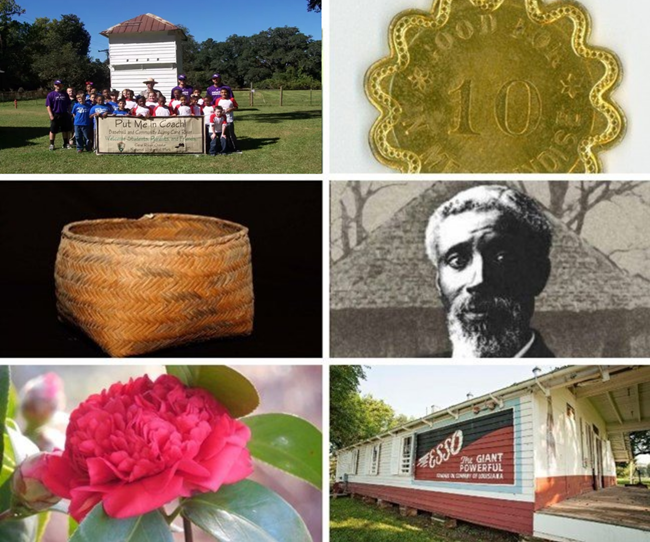 Photos: ranger and children, script, basket, blacksmith's son, rose, historic store