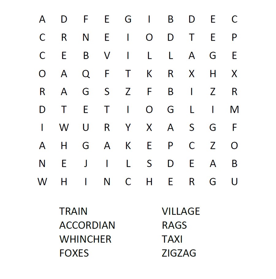 Rootabaga word search
