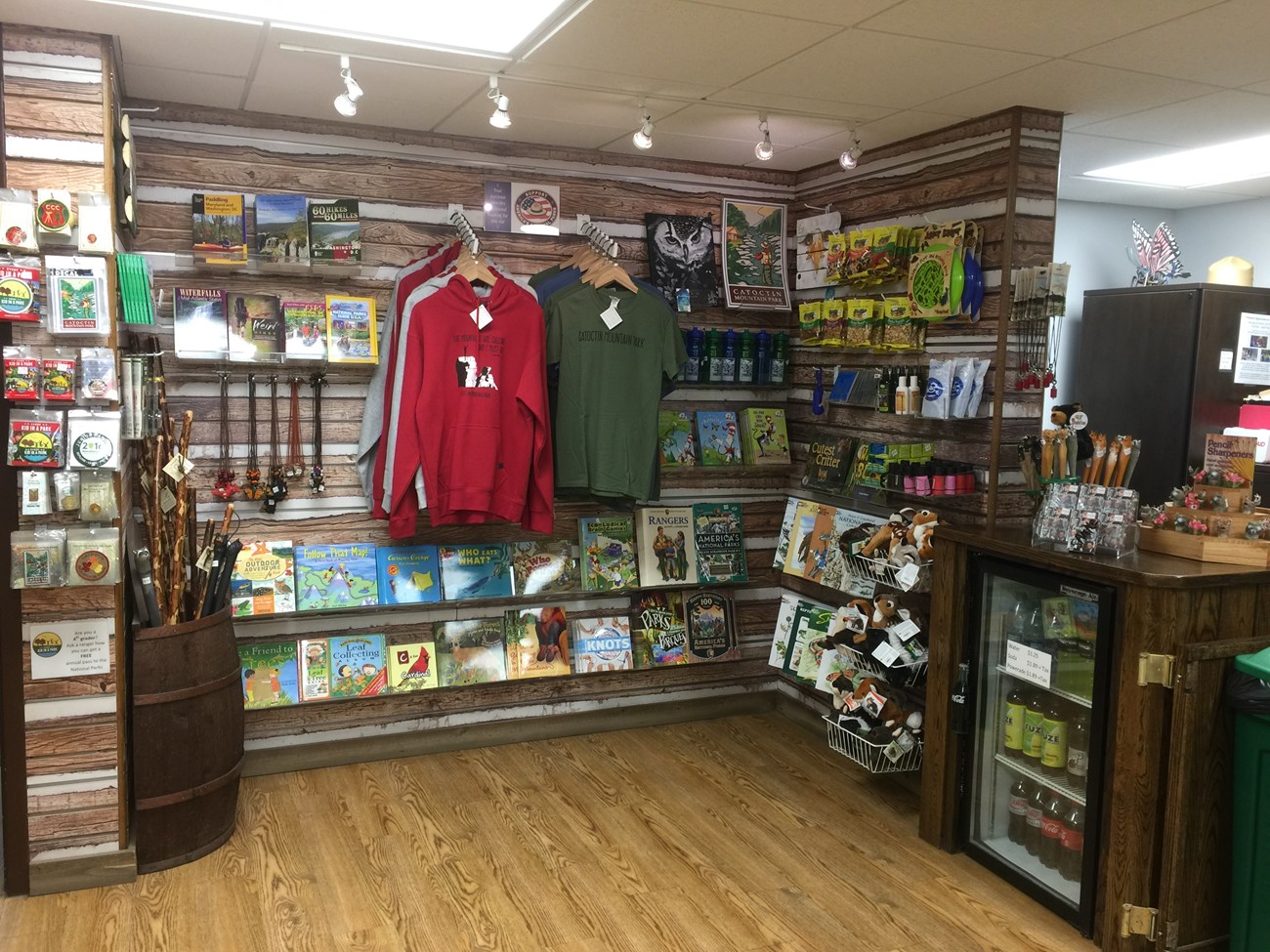 Bookstore items at Visitor Center