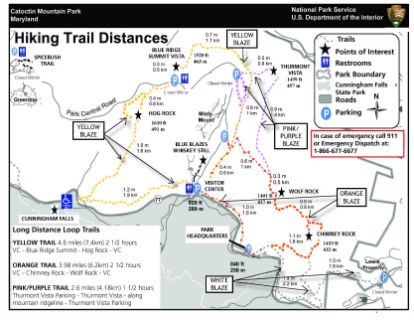 Image of CATO East Hiking Trail Blaze Map - Click to Enlarge