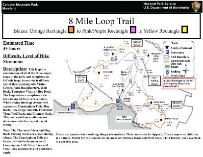 Image of 8 Mile Loop Hiking Guide Click to Enlarge