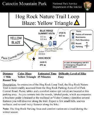 Image of Hog Rock Nature Trail Hiking Guide - Click to Enlarge
