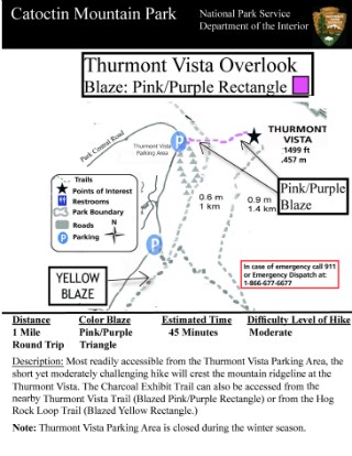 Image of Thurmont Vista Hiking Guide - Click to Enlarge