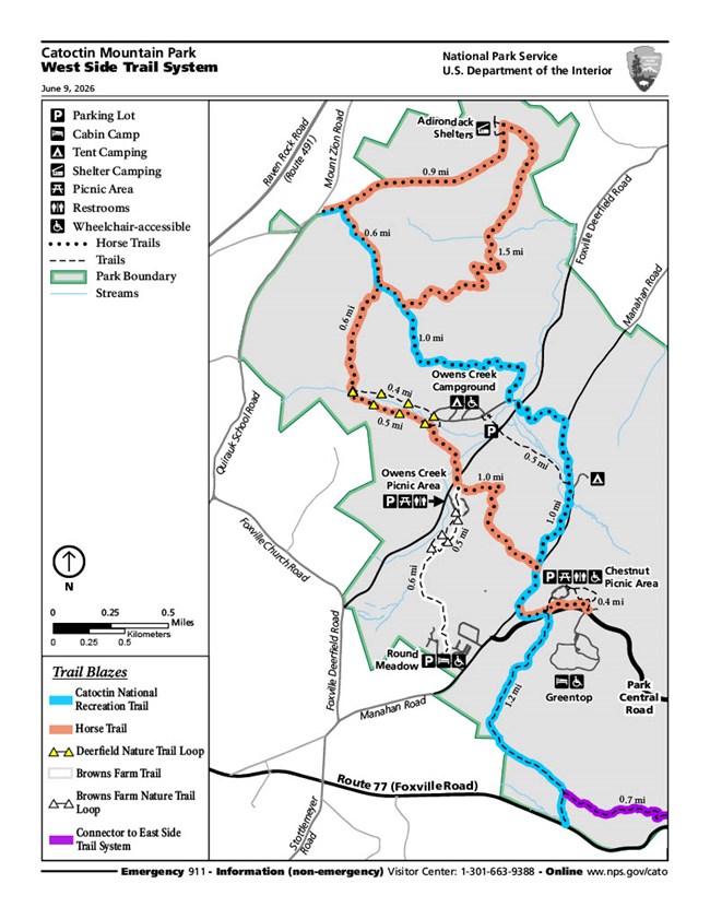 West Trail Maps - Front August 2026