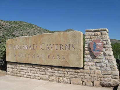 Carlsbad Caverns entrance sign