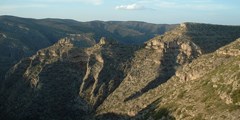 The park's backcountry can be extremely rugged, as is shown here in Yucca Canyon.