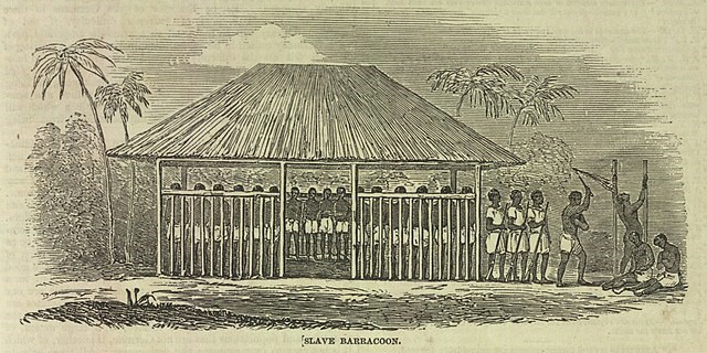 Slave baracoon, Sierra Leone, 1849