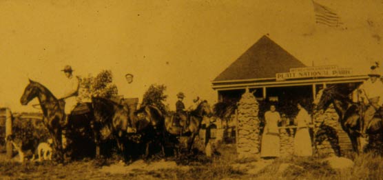 Group of people in front of an office