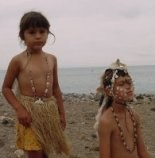 Chumash children celebrate the tomol crossing at Santa Cruz Island