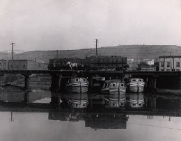 Photo of historic canal boats
