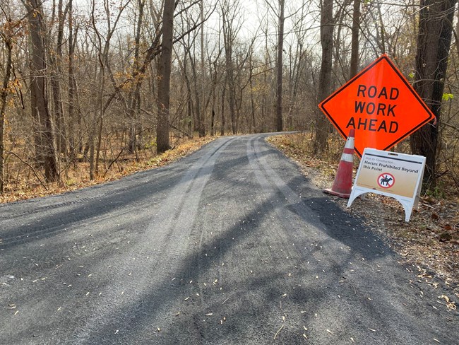 Newly resurfaced towpath at the Monocacy Aqueduct (MM 42.2)