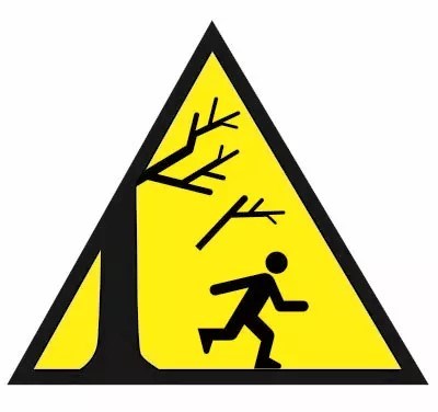 Hazard Tree Warning Sign