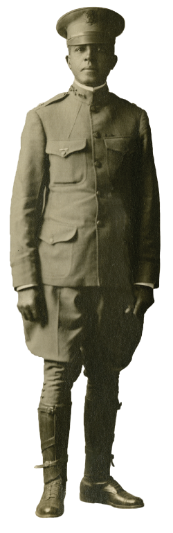 Charles Young standing in full uniform