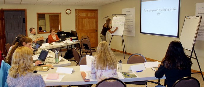 NPS staff and partners attend a general management planning session